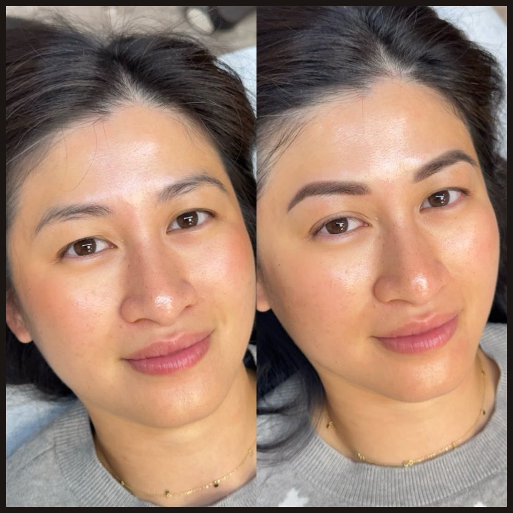 Brow permanent makeup in the signature Natural Look technique